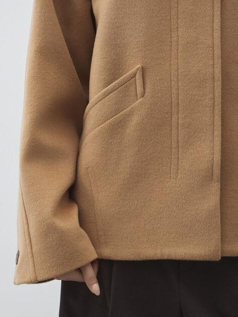 MAISON DAVID Short coat (natural wool)