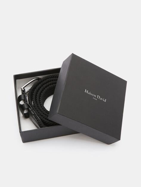 MAISON DAVID Belt (textile/genuine leather)