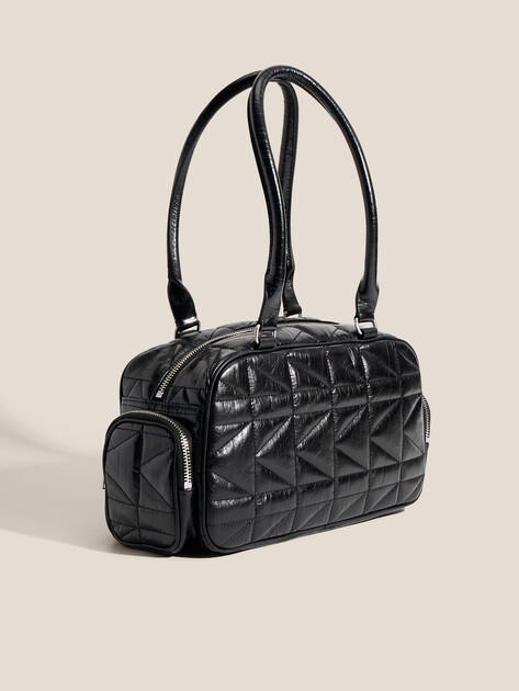 KARL LAGERFELD Сумка k/kuilt pockets md bowling bag (натуральная кожа/полиамид)