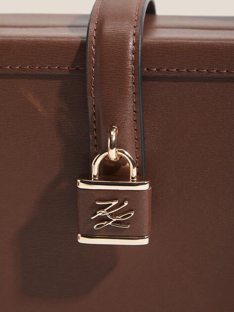 KARL LAGERFELD Сумка k/autograph padlock sm trunk (натуральная кожа)