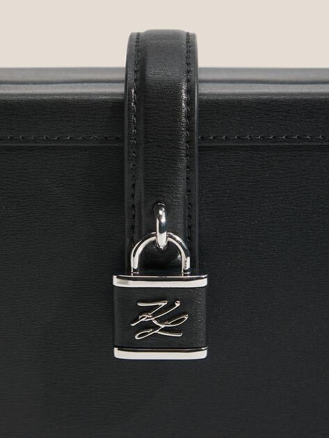 KARL LAGERFELD Сумка k/autograph padlock sm trunk (натуральная кожа)