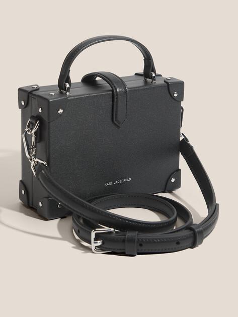 KARL LAGERFELD Сумка k/autograph padlock sm trunk (натуральная кожа)