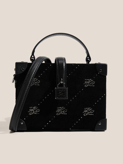 KARL LAGERFELD Сумка k/autograph padlock s trunk rh (натуральная замша)