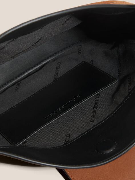 KARL LAGERFELD Сумка k/signature fl halfmoon sb sue (натуральная замша/натуральная кожа)