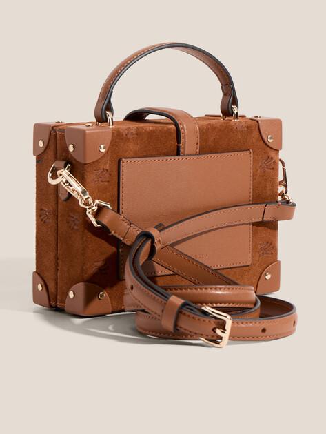 KARL LAGERFELD k/autograph padlock s trunk sd bag (genuine suede/genuine leather)