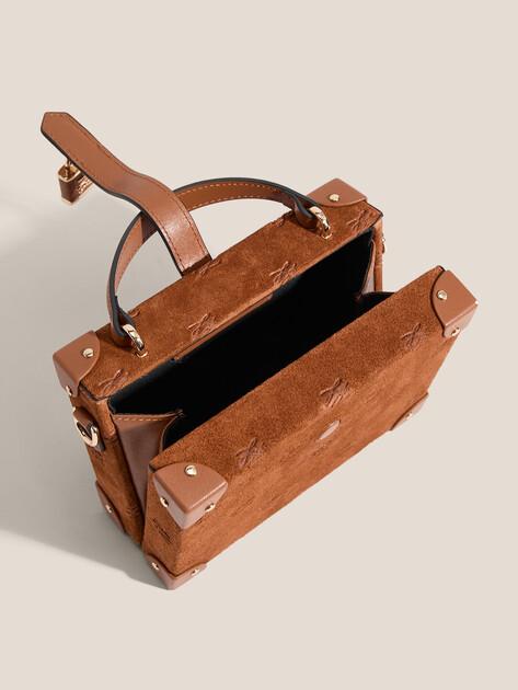 KARL LAGERFELD k/autograph padlock s trunk sd bag (genuine suede/genuine leather)