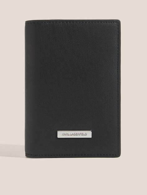Karl Lagerfeld ikon Smooth Passport Case (polyester/faux leather)