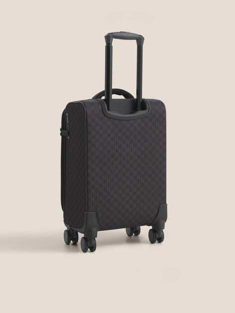 KARL LAGERFELD Ikon Monogram Nylon Trolley Suitcase