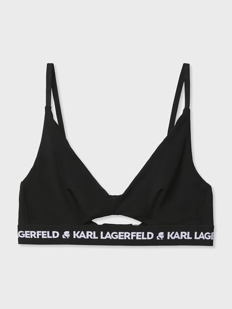 KARL LAGERFELD Бюстгальтер logo peephole bra (лиоцелл/эластан)