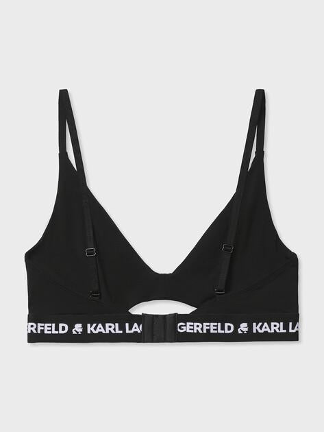 KARL LAGERFELD Бюстгальтер logo peephole bra (лиоцелл/эластан)