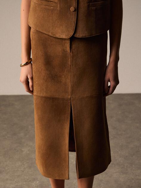 MAISON DAVID Midi (natural suede)