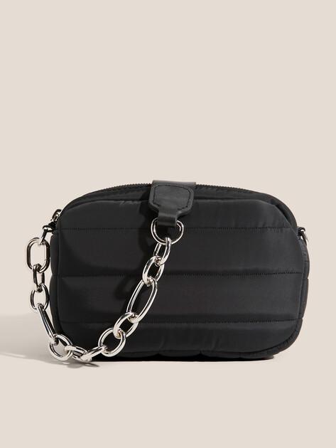 TENDANCE Crossbody Shoulder Bag (Textile/Genuine Leather)