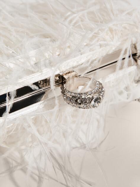 TENDANCE Clutch (textile/feathers)