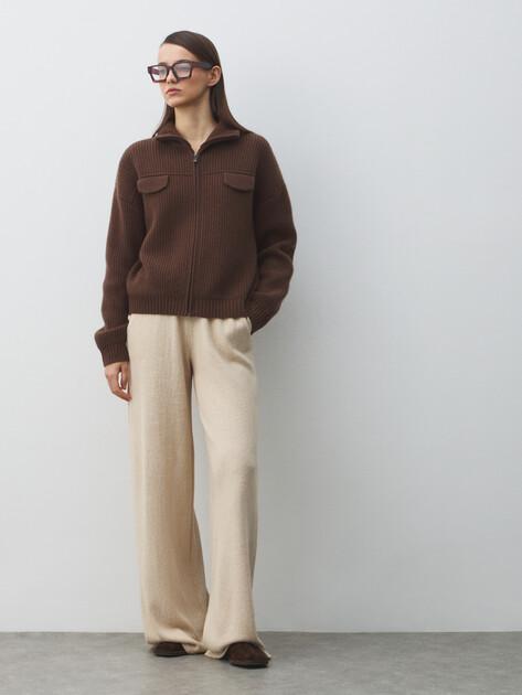 MAISON DAVID Wide-leg trousers (acrylic/cotton)