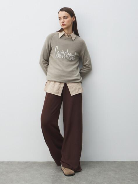 MAISON DAVID Wide-leg trousers (acrylic/cotton)