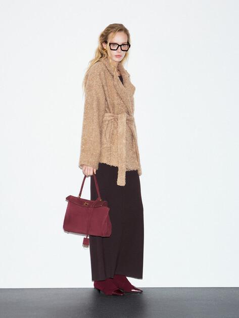 MAISON DAVID Short Coat (natural alpaca wool/acrylic/polyester)