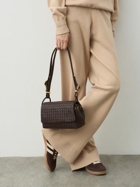 MAISON DAVID Bag (genuine leather/hand-woven)