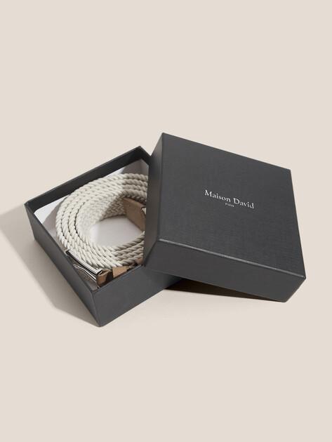 MAISON DAVID Belt (textile/genuine leather)