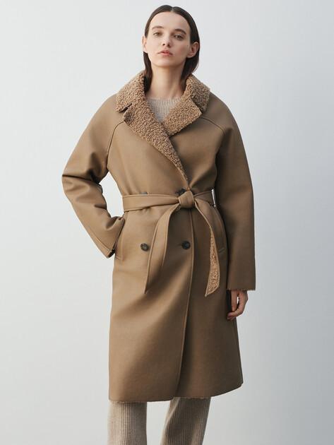 MAISON DAVID Sheepskin coat (eco-leather doubleface)