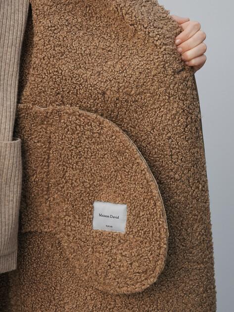 MAISON DAVID Sheepskin coat (eco-leather doubleface)