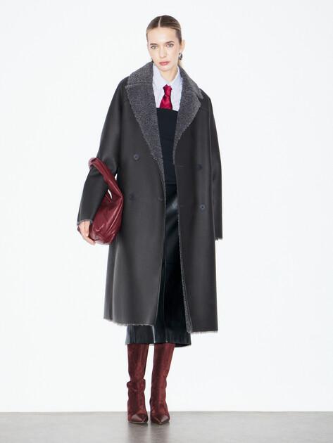 MAISON DAVID Sheepskin coat (eco-leather doubleface)