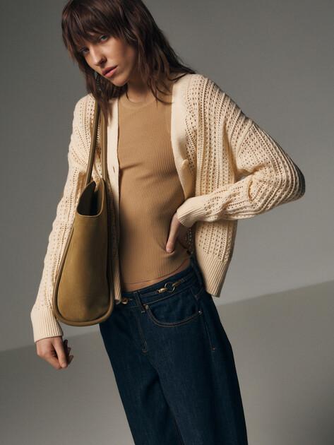 MAISON DAVID Cardigan (natural wool)