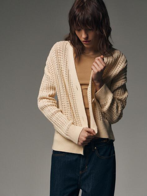 MAISON DAVID Cardigan (natural wool)