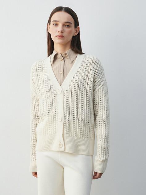 MAISON DAVID Cardigan (natural wool)