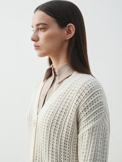 MAISON DAVID Cardigan (natural wool)