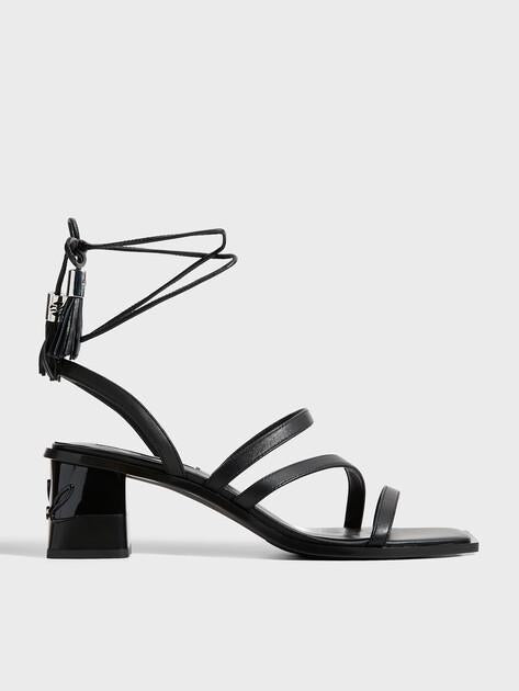 KARL LAGERFELD KAYLA Ankle Strap Sandals (genuine leather/faux leather)
