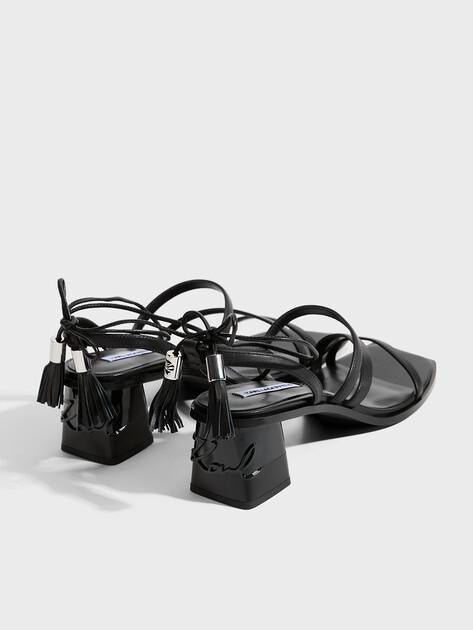 KARL LAGERFELD KAYLA Ankle Strap Sandals (genuine leather/faux leather)