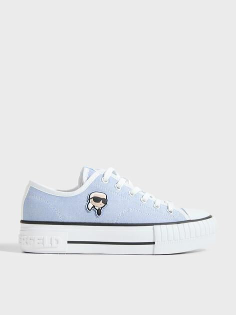 KARL LAGERFELD KAMPUS MAX NFT Patch Lo Lace Sneakers (Recycled Polyester/Faux Leather)