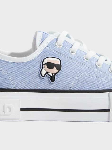 KARL LAGERFELD KAMPUS MAX NFT Patch Lo Lace Sneakers (Recycled Polyester/Faux Leather)