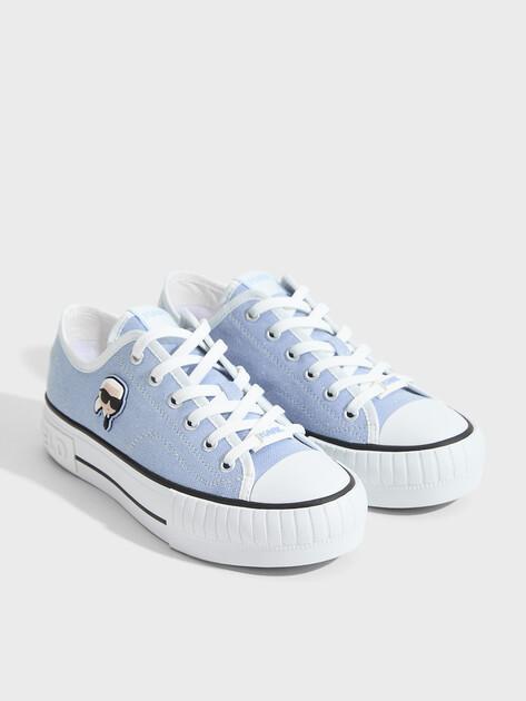 KARL LAGERFELD KAMPUS MAX NFT Patch Lo Lace Sneakers (Recycled Polyester/Faux Leather)