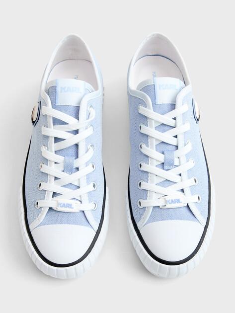 KARL LAGERFELD KAMPUS MAX NFT Patch Lo Lace Sneakers (Recycled Polyester/Faux Leather)