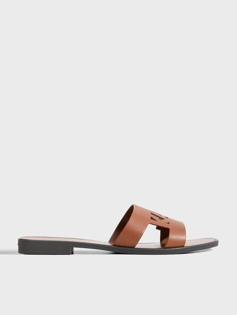 KARL LAGERFELD SKOOT III Karl Cut-Out Slides (genuine leather)