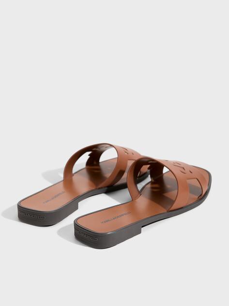 KARL LAGERFELD SKOOT III Karl Cut-Out Slides (genuine leather)