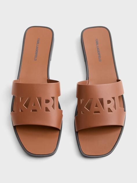 KARL LAGERFELD SKOOT III Karl Cut-Out Slides (genuine leather)