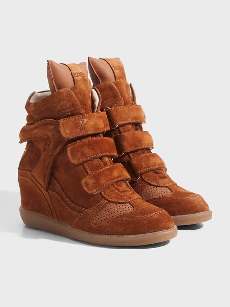BRONX Jae-yy Wedge Sneakers (Genuine Suede/Genuine Leather)