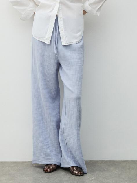 MAISON DAVID Wide-leg trousers (cotton)