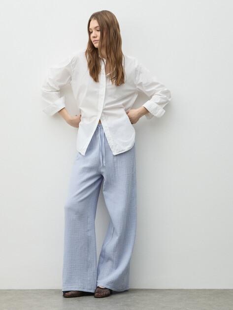 MAISON DAVID Wide-leg trousers (cotton)