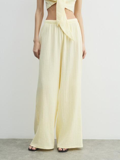 MAISON DAVID Wide-leg trousers (cotton)