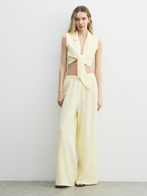 MAISON DAVID Wide-leg trousers (cotton)