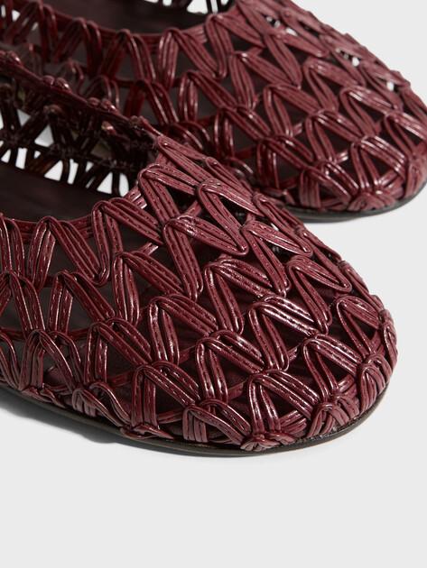 ERNESTO DOLANI Slingback ballet flats (leather upper and sole)