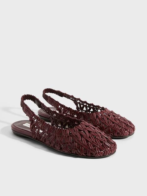 ERNESTO DOLANI Slingback ballet flats (leather upper and sole)