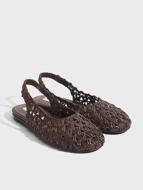 ERNESTO DOLANI Slingback ballet flats (leather upper and sole)