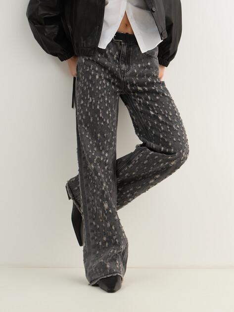 MAISON DAVID Wide-leg jeans (cotton/polyester)