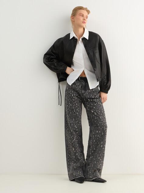 MAISON DAVID Wide-leg jeans (cotton/polyester)