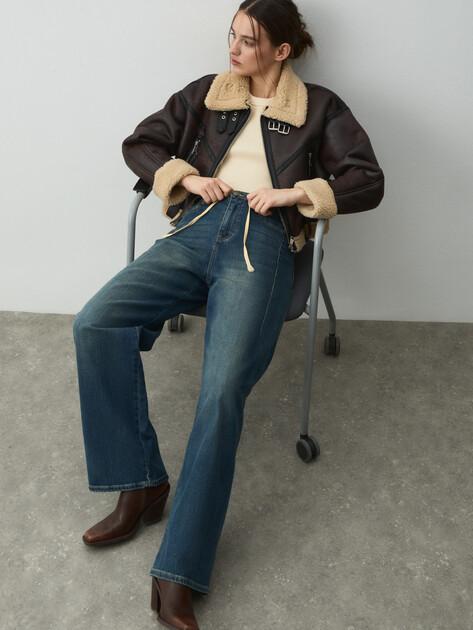 MAISON DAVID Wide-leg jeans (cotton/lyocell)