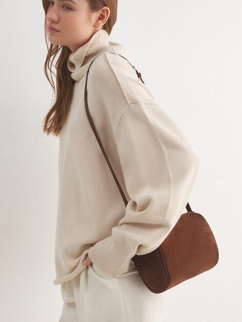 MAISON DAVID Crossbody Shoulder Bag (Nubuck Leather)